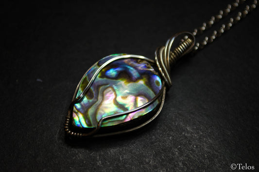 Sterling Silver Abalone Necklace