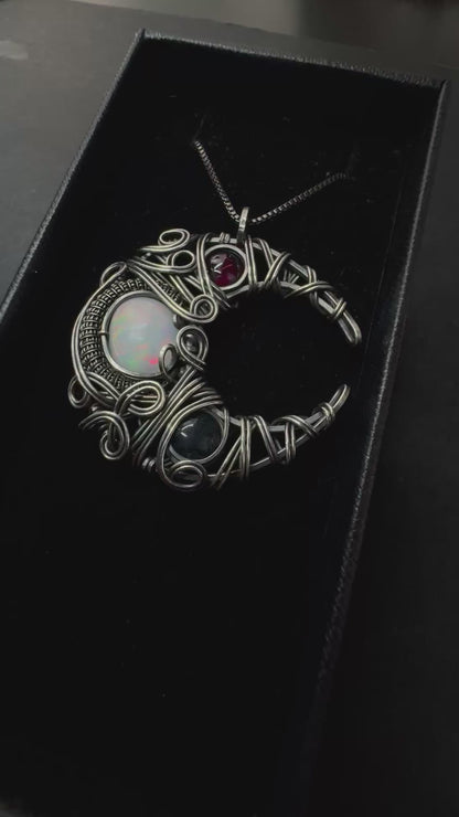 Sterling Silver Crescent Moon Necklace