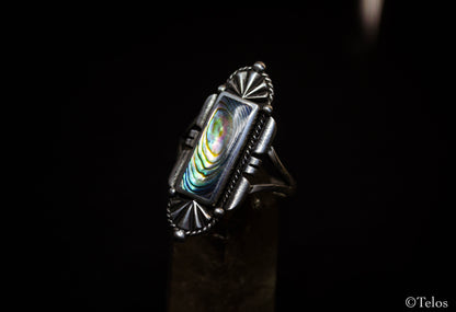 Sterling Silver Abalone sea shell ring