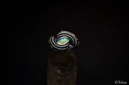 Ethiopian Opal Ring On Sterling Silver