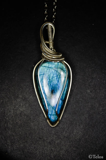 Sterling Silver Labradorite Pendant