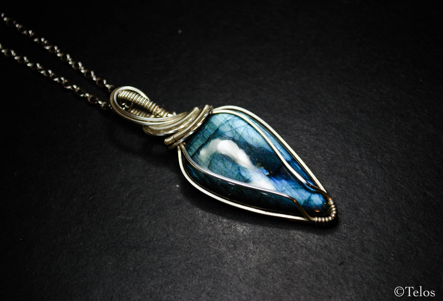 Sterling Silver Labradorite Pendant